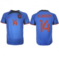 Nederland Davy Klaassen #14 Fotballklær Bortedrakt VM 2022 Kortermet